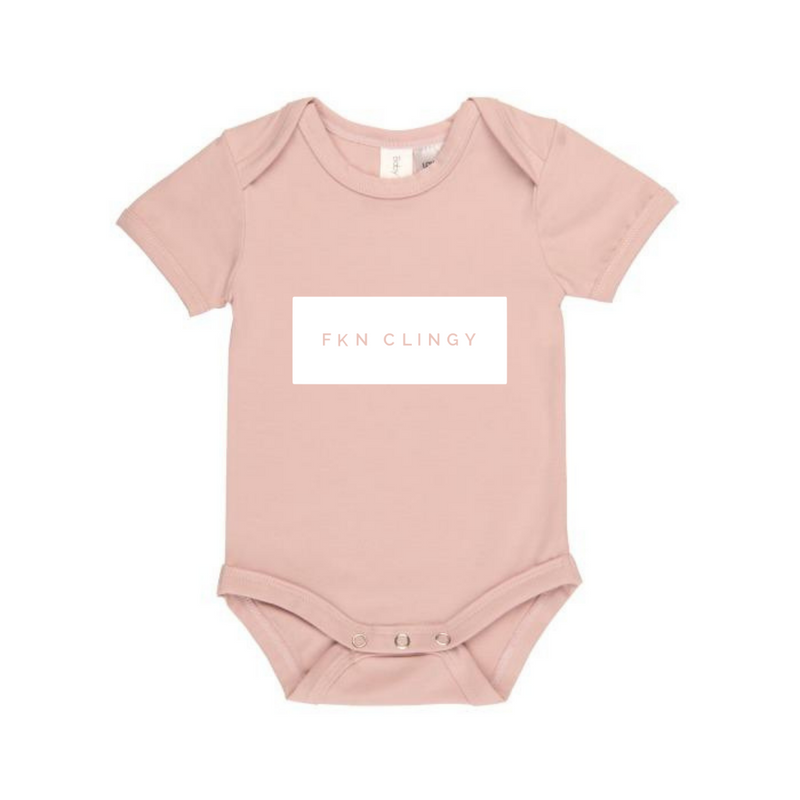 MLW By Design - FKN CLINGY™ Bodysuit | White Print | 12-18 Months