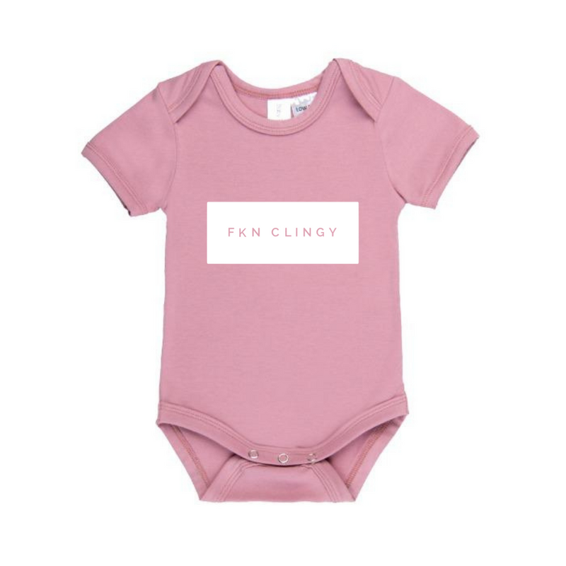 MLW By Design - FKN CLINGY™ Bodysuit | White Print | 3-6 Months