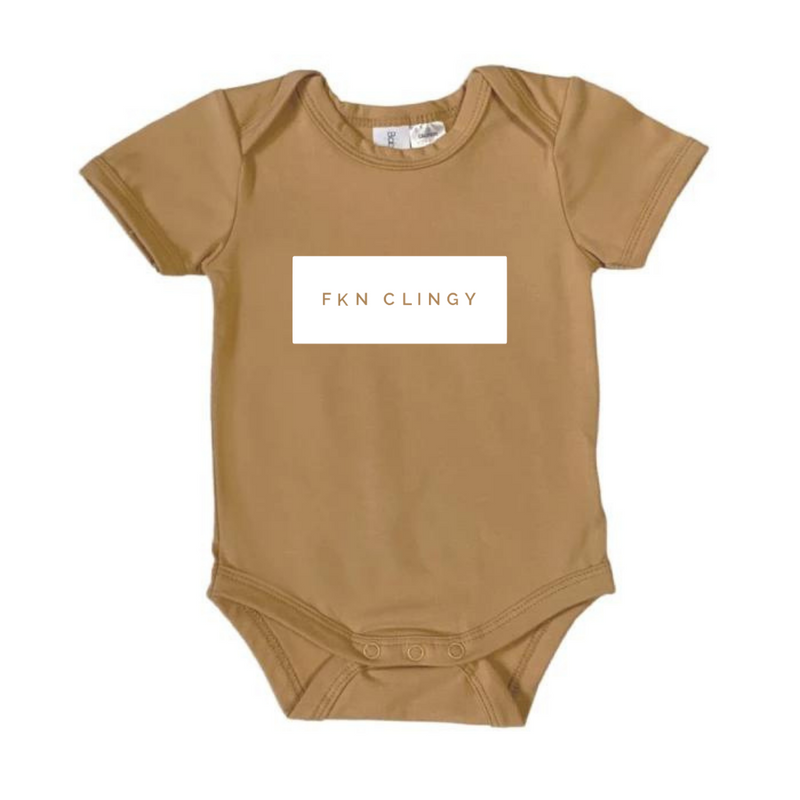 MLW By Design - FKN CLINGY™ Bodysuit | White Print | 0-3 Months