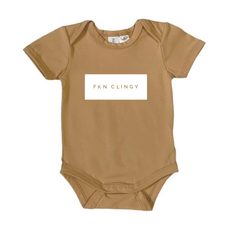 MLW By Design - FKN CLINGY™ Bodysuit | White Print | 12-18 Months