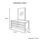 4 Pieces Bedroom Suite Natural Wood Like MDF Structure King Size Oak Colour Bed, Bedside Table & Dresser