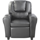 PU Leather Kids Recliner with Drink Holder