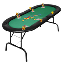 185cm 8 Player Folding Poker Blackjack Table with Cup Holder