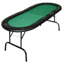 185cm 8 Player Folding Poker Blackjack Table with Cup Holder