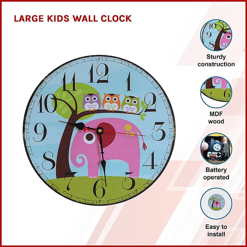 Large Kids Wall Clock