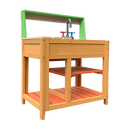 Children’s Outdoor Play Mud Kitchen Sand Pit with Display Shelf