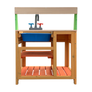 Children’s Outdoor Play Mud Kitchen Sand Pit with Display Shelf