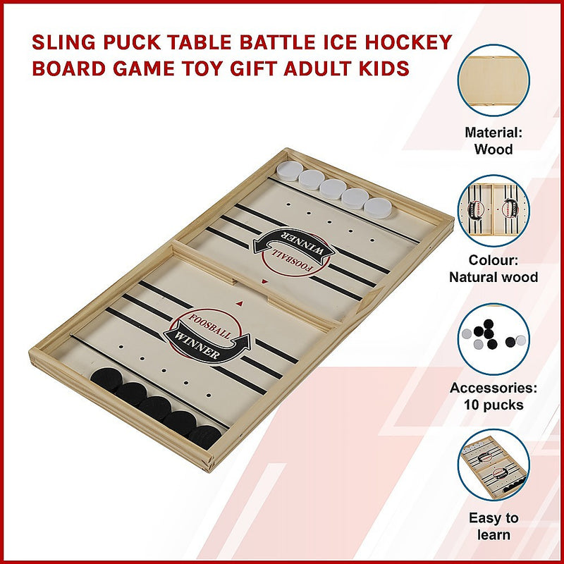 Sling Puck Table Battle Ice Hockey Board Game Toy Gift Adult Kids