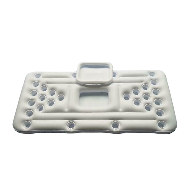 thumbnail image 2 of Glowing Beer Pong Floating Rack - Tic Tac Toe Pool Party Game With LED Lights & Cups 2 of 5