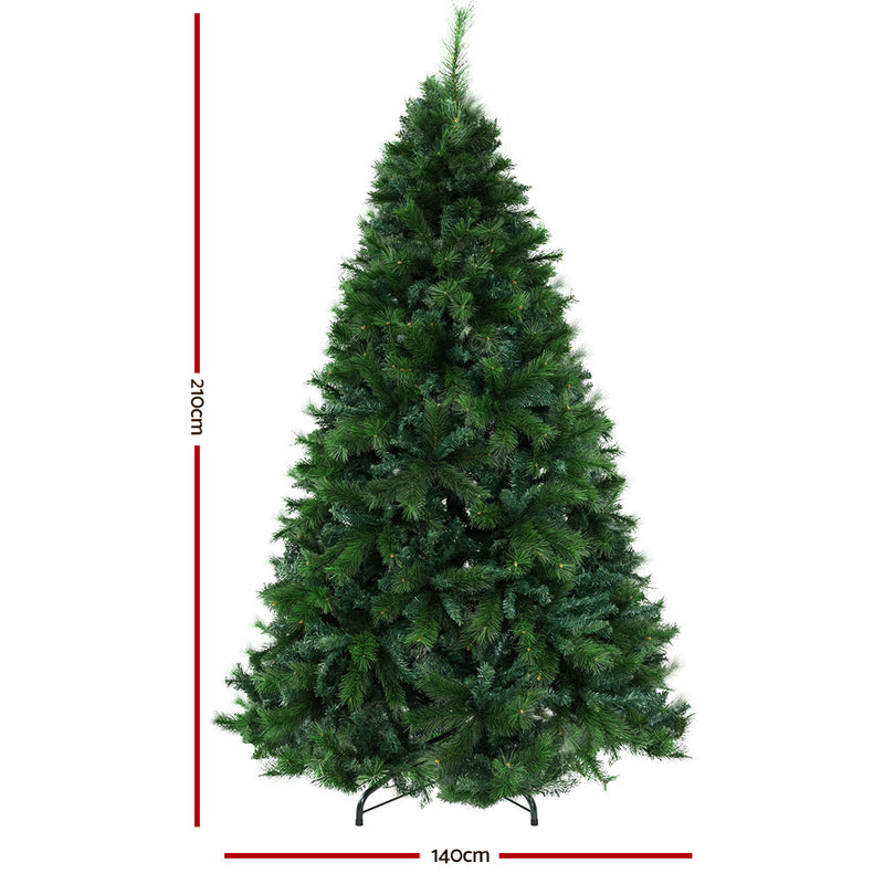 Jingle Jollys Christmas Tree 2.1M Xmas Trees Decorations Pine-Needle 1584 Tips