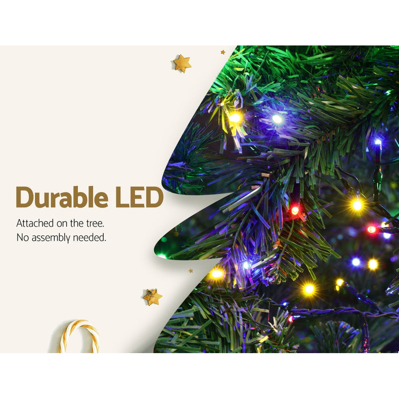 Jingle Jollys Christmas Tree 2.1M Xmas Tree with 2800 LED Lights Multi Colour