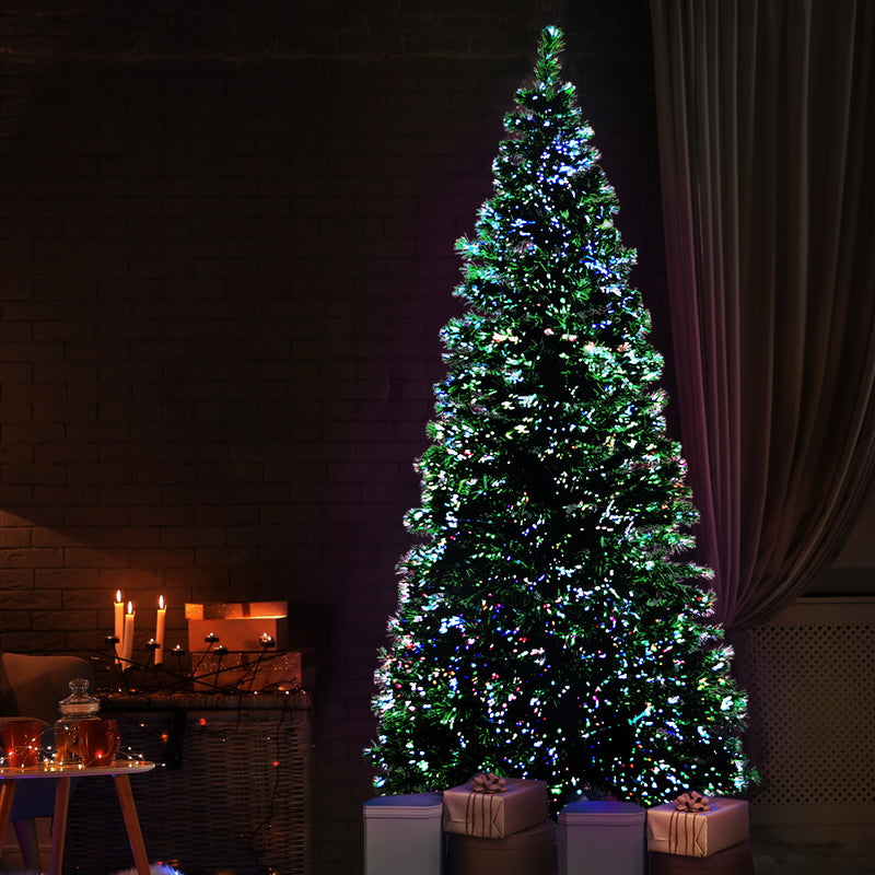 Jingle Jollys Christmas Tree 1.8M LED Xmas trees Optic Fibre Multi Colour