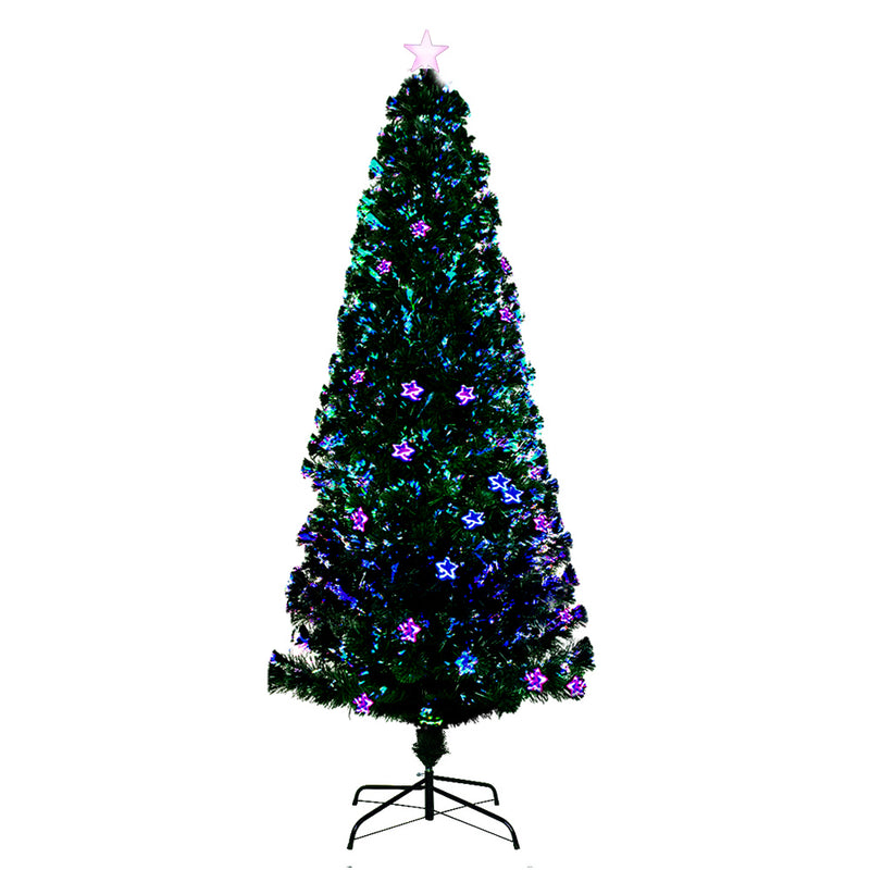 Jingle Jollys Christmas Tree 2.1M LED Xmas trees with Lights Multi Colour