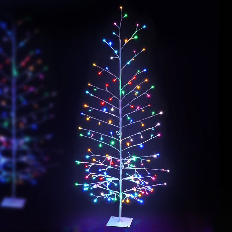 Jingle Jollys Christmas Tree 1.8M 176 LED Xmas Multicolour Lights Optic Fibre