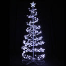 Jingle Jollys Christmas Tree 1.8M 320 LED Xmas Cold White Lights Optic Fibre