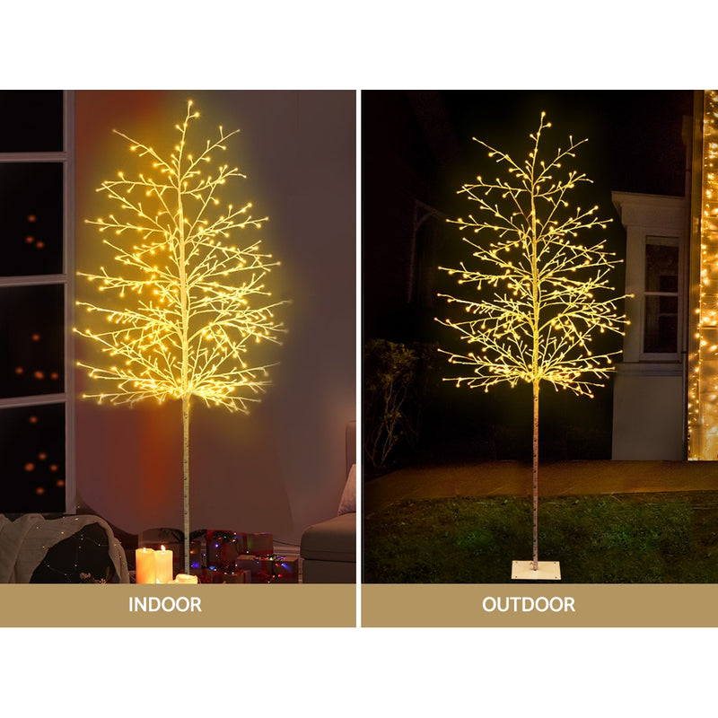 Jingle Jollys Christmas Tree 2.1M 480 LED Trees With Lights Warm White