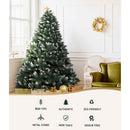 Jingle Jollys Christmas Tree 1.8M Xmas Trees Decorations Snowy Green 800 Tips