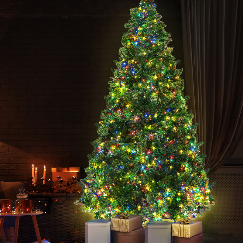 Jingle Jollys Christmas Tree 2.1M Green With 1134 LED Lights Multi Colour