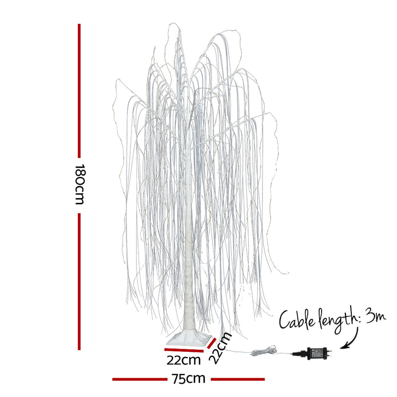 Jingle Jollys Christmas Tree 1.8M 360 LEDTrees With Lights Warm White