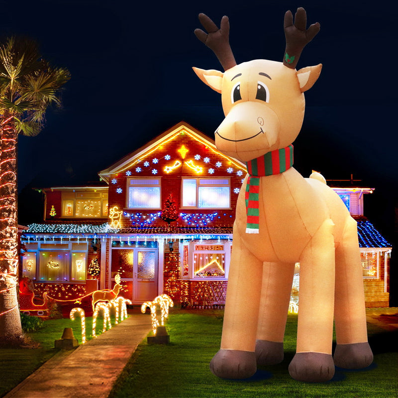 Jingle Jollys Inflatable Christmas Santa 5M Xmas Outdoor Decorations LED Lights