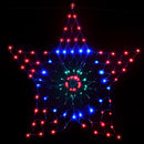 Jingle Jollys Christmas Lights Motif LED Star Net Waterproof Outdoor Colourful