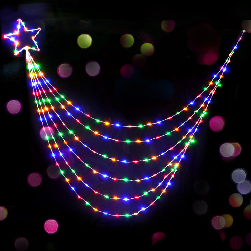 Jingle Jollys 3M Christmas Curtain Fairy Lights String 200 LED Party Wedding