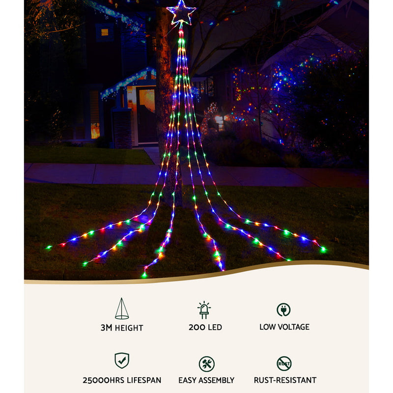 Jingle Jollys 3M Christmas Lights LED Motif Fairy String Lights Solar powered