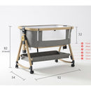 Rever Bebe Dream On Me Bassinet Co Sleeper Charcoal Grey