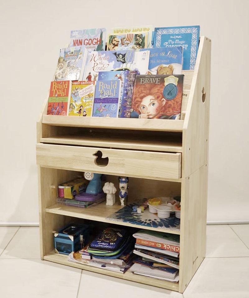My duckling Solid Wood 2 in 1 Bear Display Bookcase