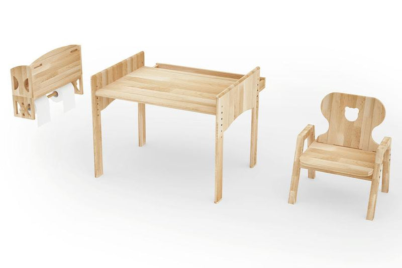 Childrens Primary Adjustable Bear Table and Chair Set