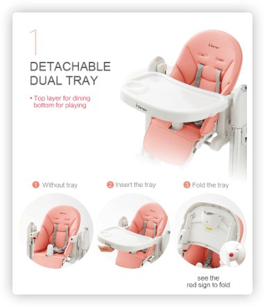 Baby Direct Ademain Alphee Swing High Chair - Grey