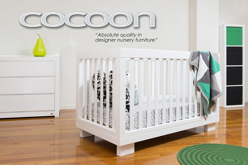 Cocoon Aston Cot + 3 Drawer Chest Package (Mattress included) - White