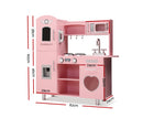 Baby Direct Kids Kitchen Set Pretend Play Food Sets Childrens Utensils Wooden Toy Pink