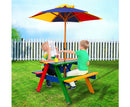Keezi Kids Wooden Picnic Bench with Umbrella