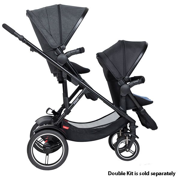 Phil&Teds Voyager V6 Black with Apple Cushy Ride Liner