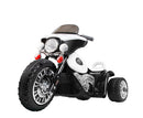 Kids Ride On Car Police Motorcycle Black & White