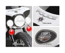 Kids Ride On Car Police Motorcycle Black & White