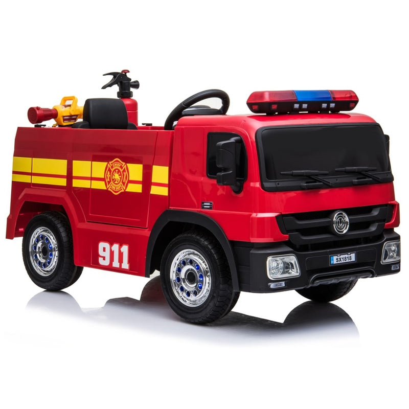 Little Riders Kids Ride On Car Fire Rescue Truck 12V