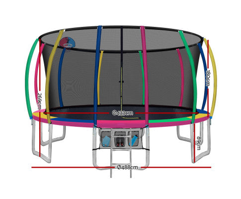 16FT Round Trampolines With Basketball Hoop