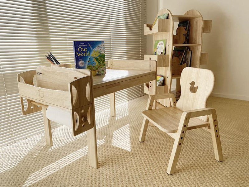 Childrens Primary Adjustable Bear Table and Chair Set