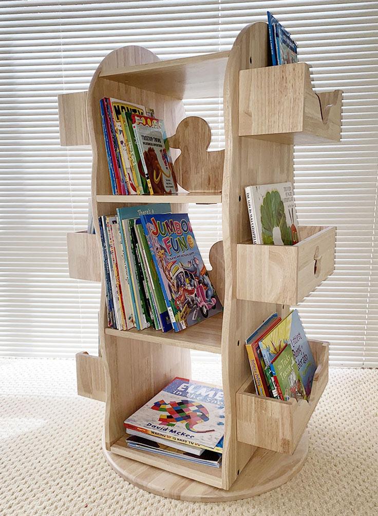My duckling BINDI  Revolving Solid Wood Children's Bookcase