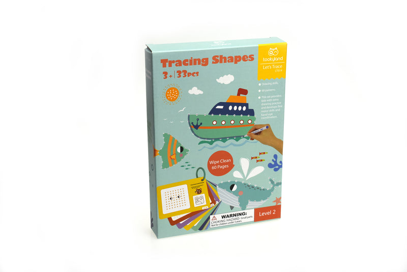 LETS TRACE- TRACING SHAPES FLASH CARDS
