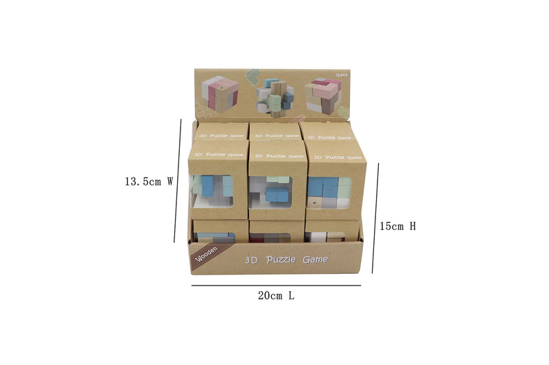 CALM & BREEZY SOMA CUBE WOODEN BRAIN TEASER PUZZLE
