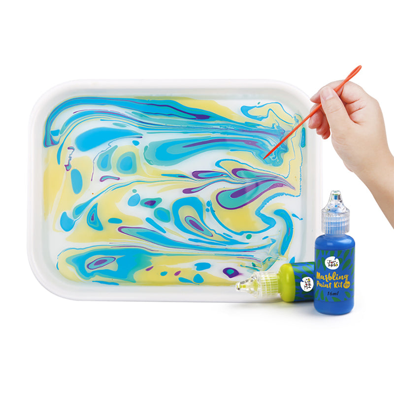 MARBLING PAINT - 12 COLOURS CRAFT KIT