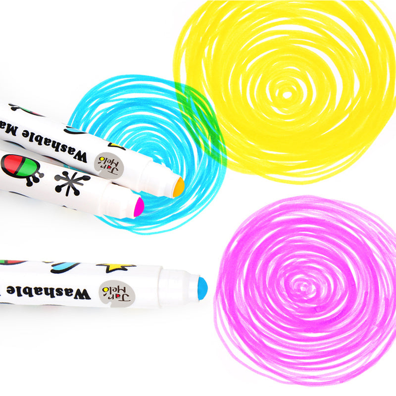 SPECIAL ROUND TIP WASHABLE MARKER -12 COLORS