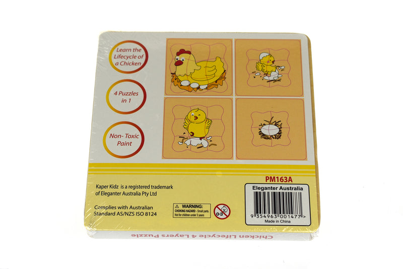 CHICKEN LIFECYCLE 4 LAYERS PUZZLE BOARD