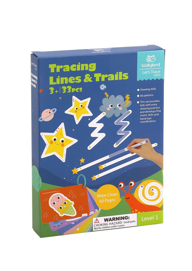 LET'S TRACE-TRACING LINES&TRAILS FLASH CARDS
